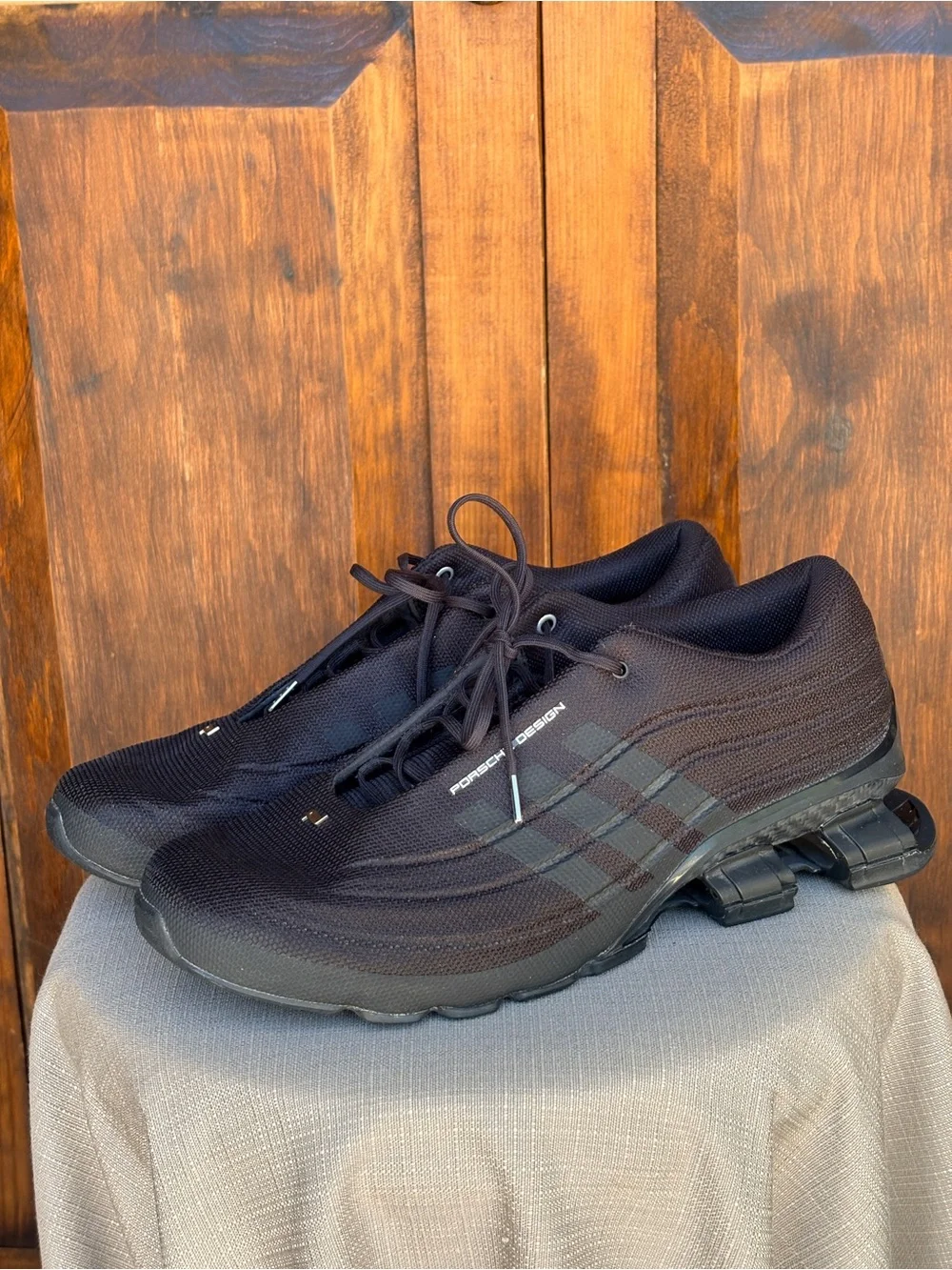 Porsche Design Black Knit Sneakers Athletic Running Shoes Men’s NWOT size 10